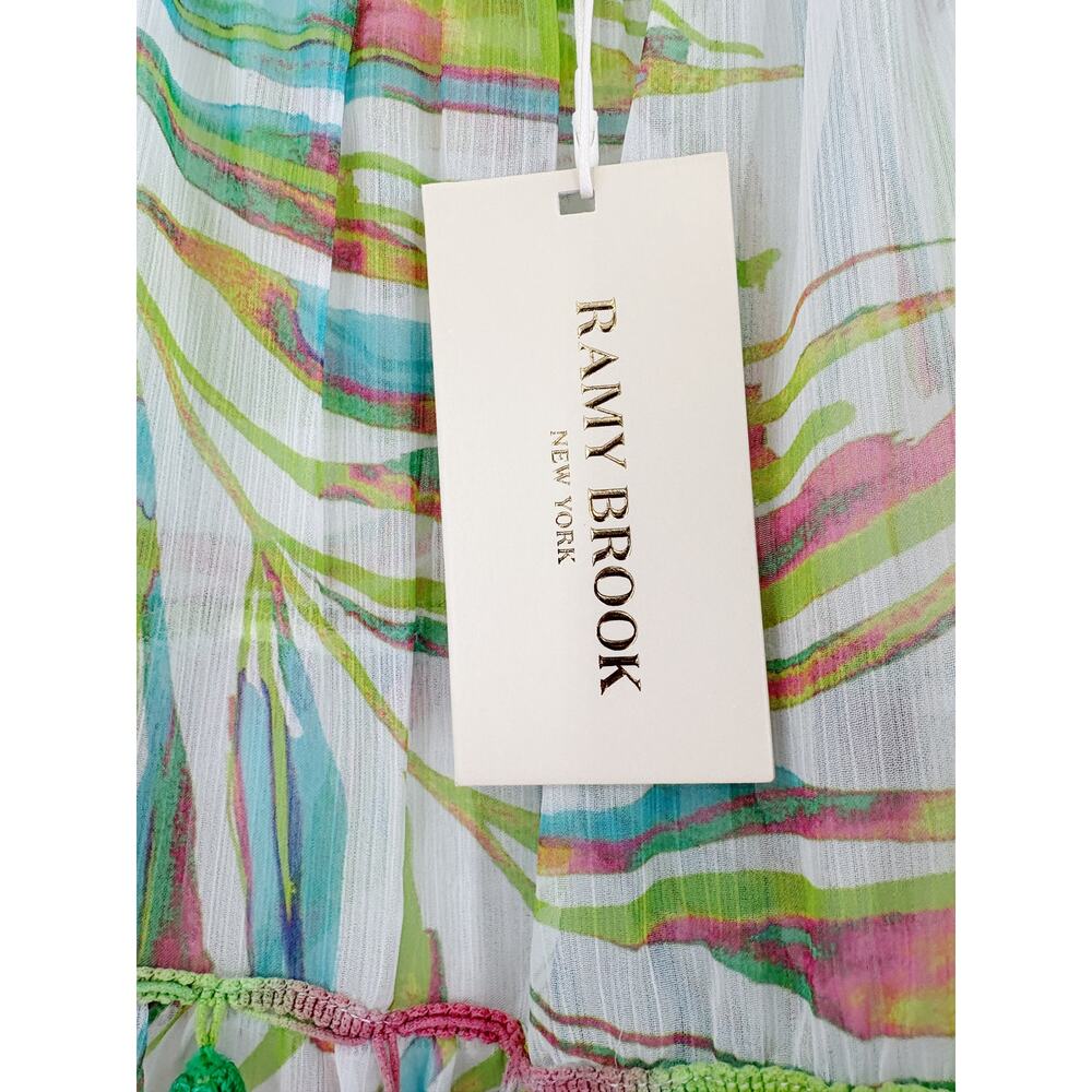 RAMY BROOK Dress NEW Size S Lala Mini Dress White Floral Tropical $265 - Picture 3 of 6
